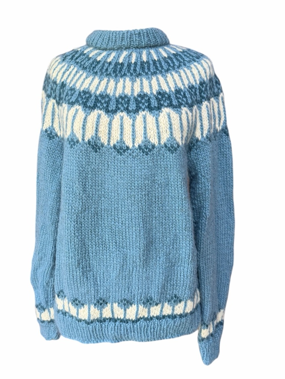 1970s 100% Wool Hand Knit Lopapeysa‎ Sweater
